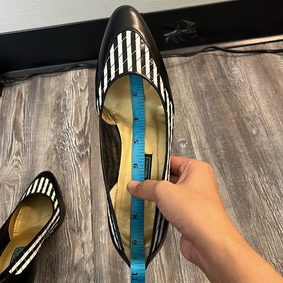 Vintage Gucci Classic Striped Woven Leather Pumps Size 36.5 - Picture 7 of 11